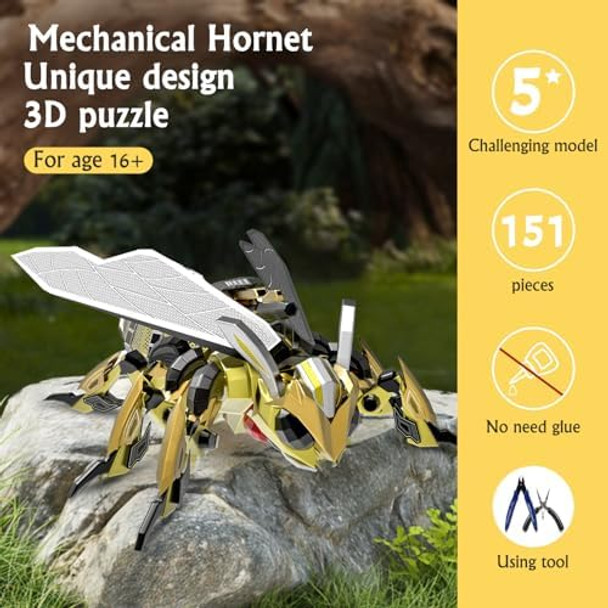 Microworld 3D Metal Puzzle Mechanical Hornet Metal Model Kits Brain Teaser DIY Challenge 3D Puzzle for Adult Art Craft Toy
B093WLVJBH