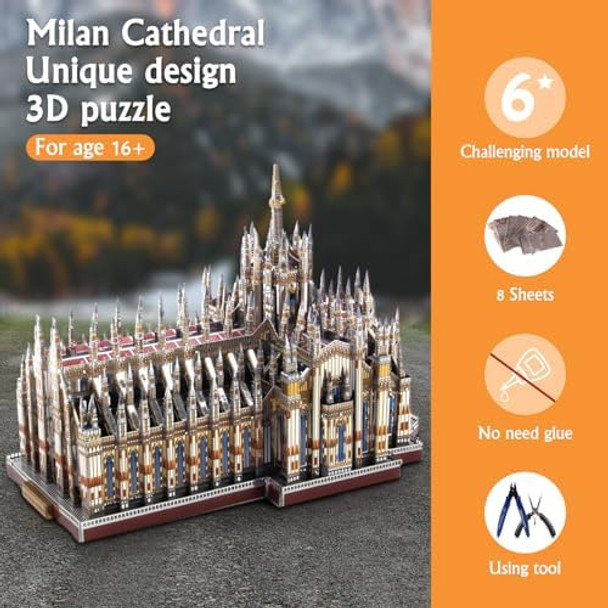 Microworld 3D Metal Puzzle Model Kits Italy Milan Cathedral Architecture Model Building Kit 3D Puzzles for Adults Laser Cut Jigsaw Brain Teaser Art Craft Kits (Duomo Di Milano)
B08SQKYWHG