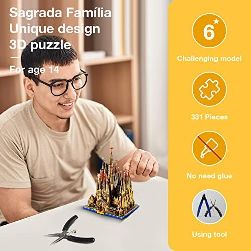 Microworld 3D Metal Puzzle Sagrada Familia Cathedral Architecture Metal Model Kits 3D Puzzles for Adults DIY Building Model Brain Teaser Toys for Teens
B0BXRZJC7K