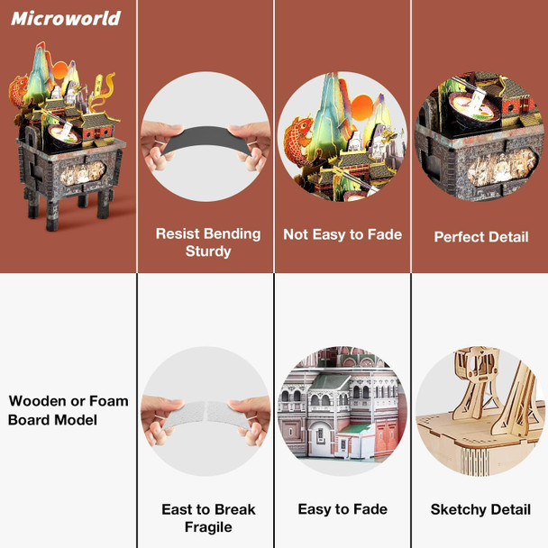 Microworld 3D Metal Puzzle HeNan Province Metal Model Kits Brain Tease Handcraft 3D Puzzles for Adults DIY Chinese State Culture Ornaments Assembly Puzzles - 71 Pcs
B09QMF9RQN