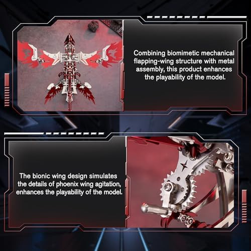 Microworld 3D Metal Puzzle for Adults Phoenix 3D Metal Model Kits Mechanical Challenge 3D Puzzle DIY Animal Difficult 3D Puzzles Home Decor Art Craft s (Red)
B0FGDF8DCN