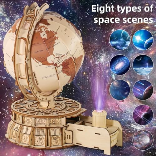 Miebely 3D Puzzles for Adults Illuminated World Globe for Adult with Stand 3D Wood Music Box Puzzle with Space Projector for Adult Create Hobbies Craft Building Model Kit s for Kid Boys Girls
B0F9NFC6SP