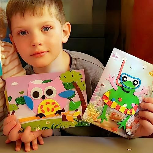 Motoeye 20pcs 3D EVA Foam Sticker Puzzle Game DIY Cartoon Animal Learning Education Toys for Toddler Kids Art Craft Kits (kidslove A)
B07Z7PSS32