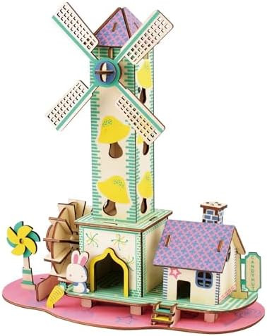 Mpiuet 3D Wooden Puzzle for Adults Windmill Cottage Little House Model Kits to Build Log Cabin 3D Puzzle Wooden Country Cottage Building Model 9.9"5.2"10.9" Tabletop Decoration
B0F9PMKKFX