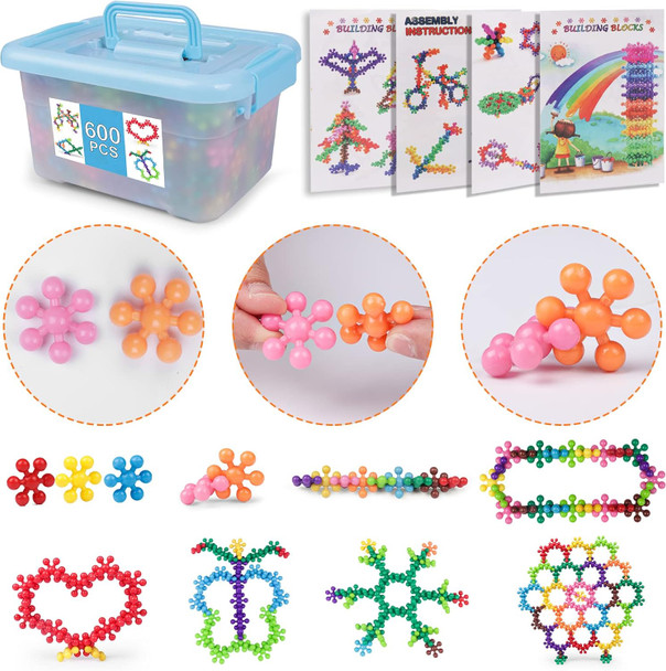 Neoact 600 PCS Building Blocks Connect ToysInterlocking Solid Plastic Educational Toys Sets for Preschool Kids Boys and Girls Aged 3+ Promote Fine Motor Skills and Sensory Development.
B09ZV1L1DT