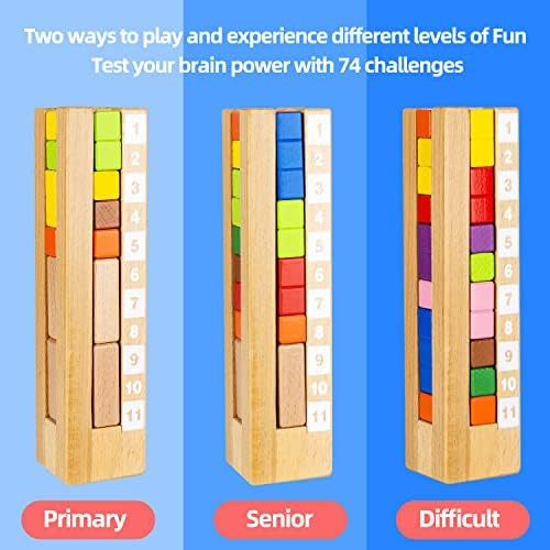 Neoland Wooden Brain Teaser Puzzles for Kids Ages 4-8 3D Puzzle Board Game 3D Wooden IQ Puzzles Game for Kids Ages 4-8 Educational Learning Games Toy.
B0BHSSFPH3