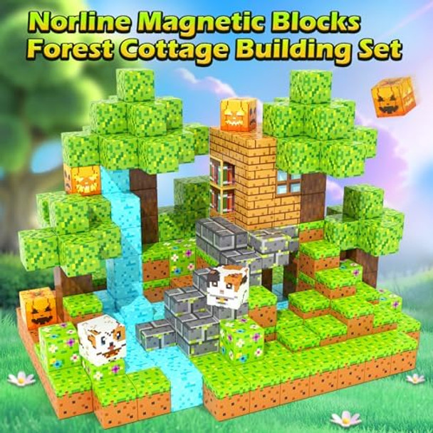 Norline Magnetic Blocks - 100PCS Build Mine Magworld Forest Cottage Set Kids Building Toys for Boys Girls Age 3-5 4-8 5-7 Construction Craft Sensory Toys Birthday s for 3+ Years Old
B0DQD935C6