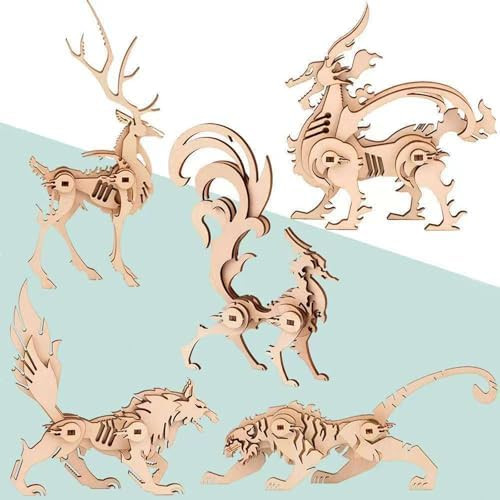 Norsis Home And Garden 5 in 1 DIY 3D Wooden Animal Puzzles for Adults - Paintable Puzzle Kit for Home Decor & Stress Relief
B08L9L7H13