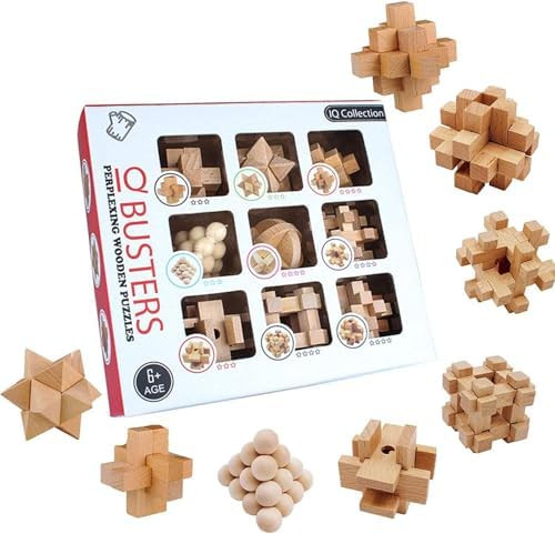 Obest OBEST Brain Teaser Puzzles Game for Kids & Adults Wooden Brain Games 3D Unlock lnterlock Puzzle Logic and IQ Game Test Toy for Teens for Party & Office（9 PCS）
B0DJVF672W