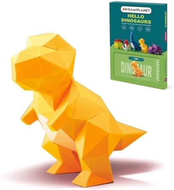 Origamiplanet 3D Dinosaur Origami Paper Craft Kit T-Rex Cute DIY Pre-Cut 3D Papercraft for teens & Adults Creative Handmade Animal Figurine Paper Sculpture STEM Puzzle Origami Set
B0F6S5SM9M