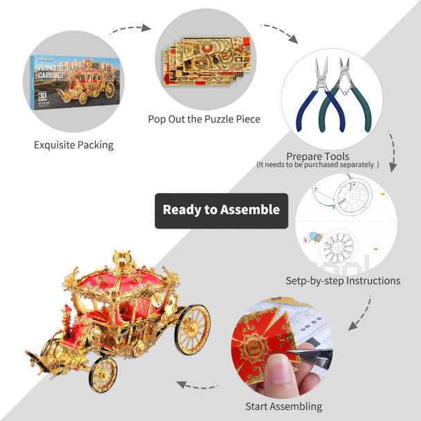 Piececool 3D Metal Puzzles for Adults Princess Carriage Model Kits DIY Brain Teaser Puzzles 3D Metal Model Building Kits Anxiety Relief Toys Great Birthday 216 Pcs
B08YTWYNZD
