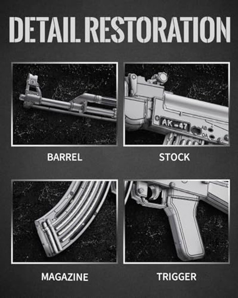 Piececool 3D Metal Puzzles for Adults AK47 Assault Rifle Model Kits Gun Model Building Kits Brain Teaser DIY Hobbies 3D Puzzles Christmas Birthday Year
B0F52Y7YS8