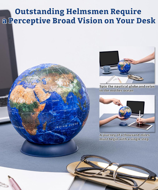 Pintoo Puzzles Pintoo 3-D Puzzle Globe Classic Small 6" Earth Globe Decor with 240 Curved Puzzle Pieces - Globes of The World for Unisex Adults Explorers Business Home Decoration [A3751]
B09X16TKTC