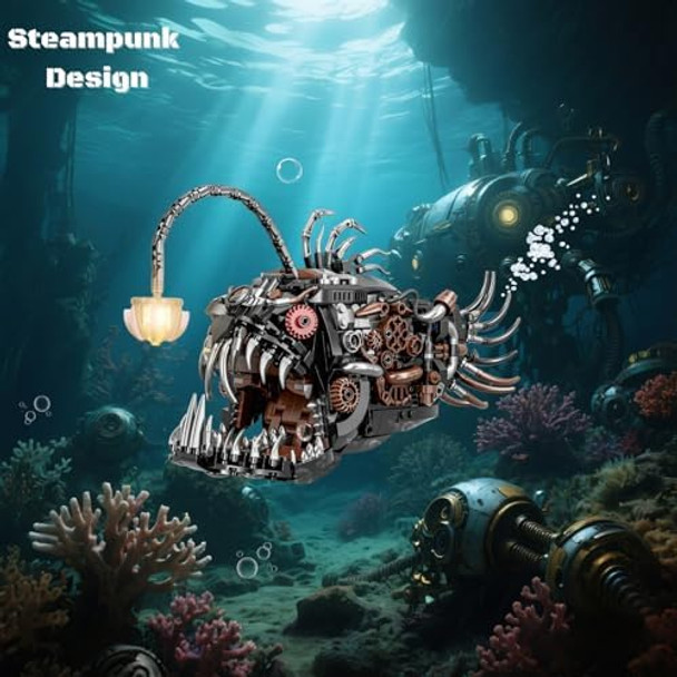 Pivonax Mechanical Angler Fish Building Block Set - STEM Toys for Boys & Girls 8-14+ Deep Sea Ocean Creature Kit Home/Office Decor with Light Great for Kids & Adults(1038+Pieces)
B0F5JCS88S