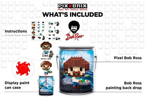 Pix Brix Pix Brix Bob Ross Pixel Art Puzzle Bricks Pixel Puzzle - Patented Colorful Building Bricks Create 2D and 3D Builds Without Water Iron or Glue - A Stem Toys Set for Adults and Kids
B08BS57PD9