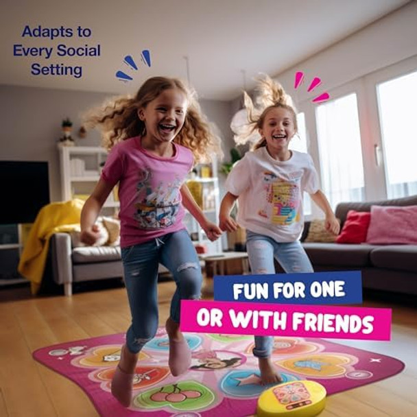Play22 Dance Mat for Kids - Best Birthday s for Girls & Boys Electronic Dance Game Toy for Kids Adjustable Volume 5 Levels - Dance Pad with LED Lights & Built-in Music for Ages 3-12 Years Old
B0D3FQ954L