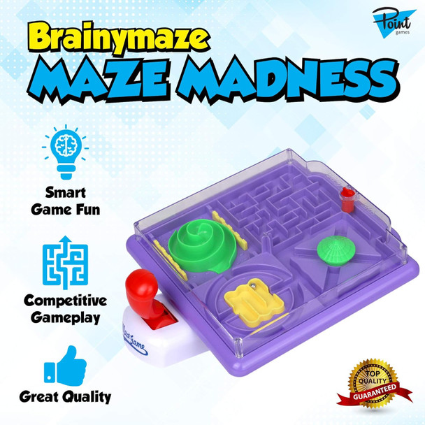 Point Games BrainyMaze Maze Mania - Tilt Maze Puzzle Game - 1 Remote Control Brain Teaser Toy - Developmental & Interactive Puzzle Test Stabilizing Skills
B08TQ7TQQY