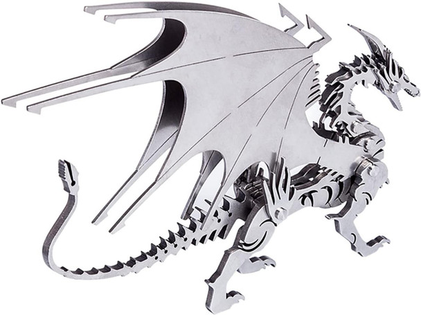 Puosuo 3D Metal Puzzle Fire Dragon Model Kit - Jigsaw Stainless Steel Desk Ornament
B09PR87QP8