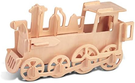 Puzzled 3D Puzzle Rolling Locomotive Train Wood Craft Construction Model Kit Fun & Educational DIY Wooden Toy Assemble Unfinished Crafting Hobby Puzzle to Build & Paint for Decoration 30 Pieces Pack
B000I5NA54