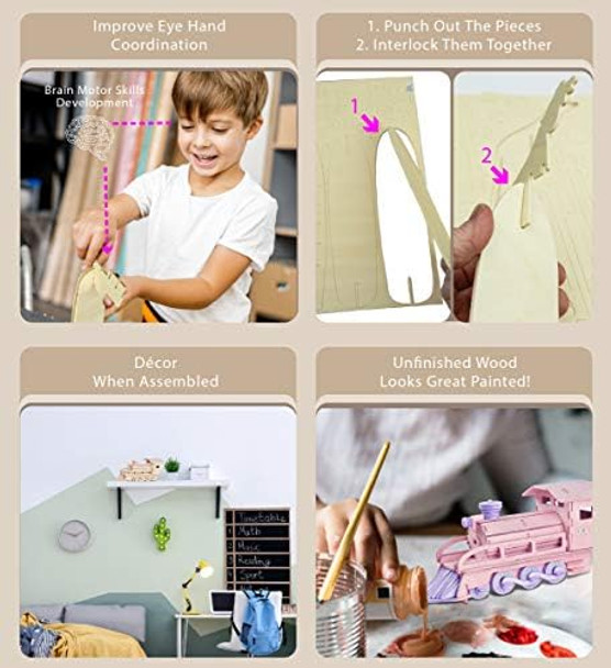 Puzzled 3D Wooden Steam Train Puzzle - Wooden Train Puzzle Toy for Kids and Adults Educational 3D Puzzle Toy Train 3D Wooden Train Model Kit to Build and Paint with 72 Puzzle Pieces - 1 Pack
B00101WC18 Puzzled 3D Wooden Steam Train Puzzle - Wooden Train Puzzle Toy for Kids and Adults Educational 3D Puzzle Toy Train 3D Wooden Train Model Kit to Build and Paint with 72 Puzzle Pieces - 1 Pack
B00101WC18