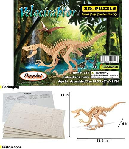 Puzzled Velociraptor Dinosaur 3D Woodcraft Construction Kit
B000NQM9FK