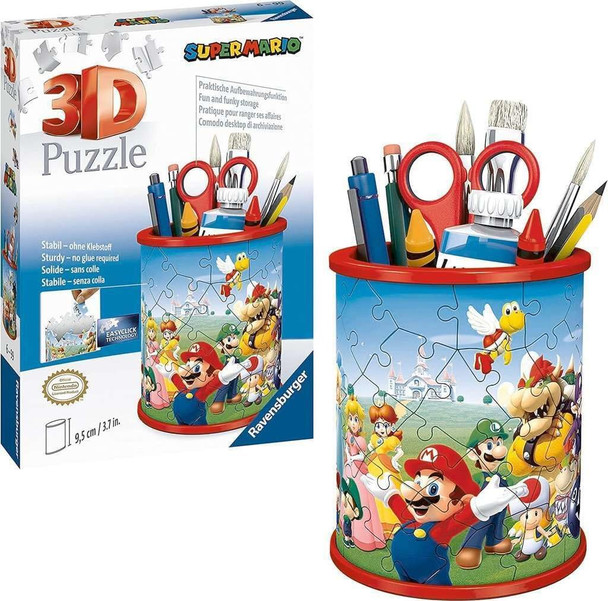 Ravensburger Super Mario Brothers Pencil Pot 3D Jigsaw Puzzles for Kids Age 6 Years Up - 54 Pieces - No Glue Required
B08PM3MG36