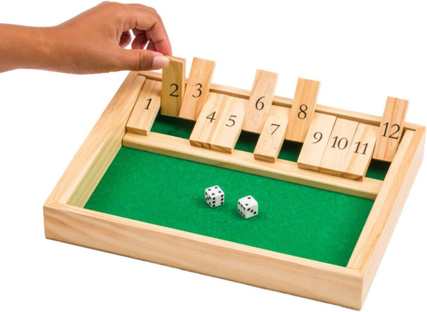 Regal Games Shut The Box - Fun Table Math Game with Wooden Board for Adults & Kids - 12 Spots Dice Game with 2+ Player Games - Ideal for Game Night Travel - (Ages 8+)
B08C1KG66H