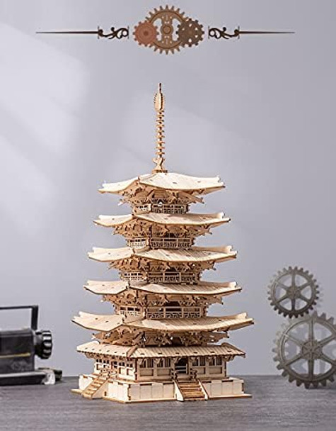 Robotime3D Puzzle Wooden Craft Kits DIY Model Kit Five-Storied Pagoda & Vintage Car
B0DB211WC7