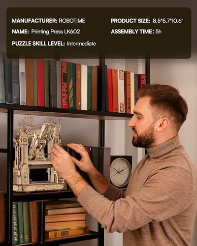 RobotimePrinting Press Wooden Puzzle & Magic Cello 3D Puzzle
B0CW1CTKK2