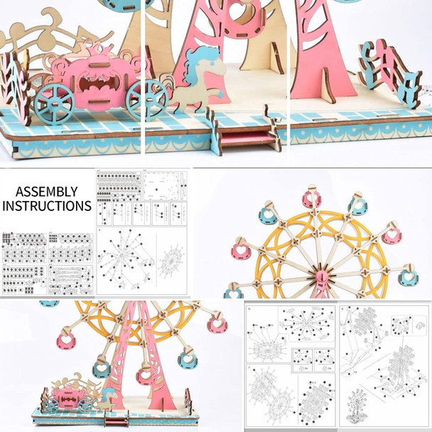 Roeolnil Wooden Ferris Wheel 3D Wooden Puzzle Wooden Building Kit for Birthday Present
B093SPZ51B