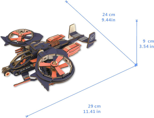 Roeolnil Wooden Rotorcraft Airplane 3D Puzzle 121 Pieces DIY Model Kit Educational STEM Toy for Adults
B0943XL8RP