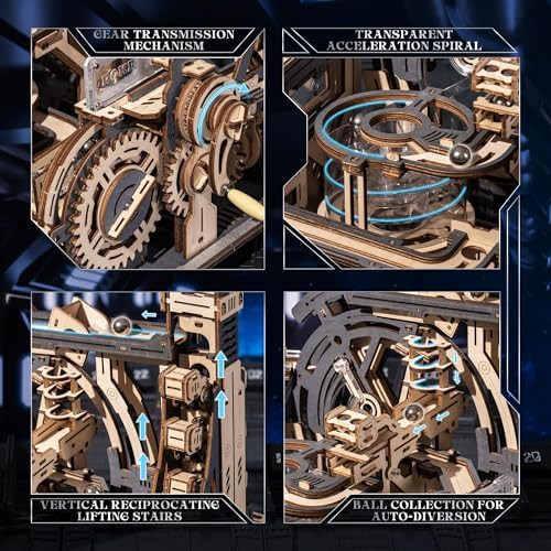 Rokr 3D Puzzles for Adults Electric Model Kits Marble Spaceport LGC01 472pcs Marble Run Brain Teaser Wooden Puzzles Building Toy Desk Decor Creative Birthday s for Men/Women 14+
B0CYZYT8Z7