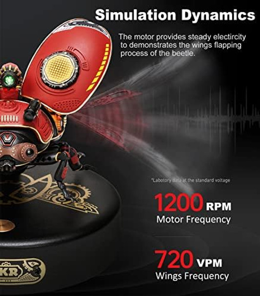 Rokr 3D Metal Model Kit - Scout Beetle 147PCS 3D Metal Puzzle Electric Mechanical Plastic Building Hobby Kit for Adults/Boys/Girls
B0BBPXYLYM