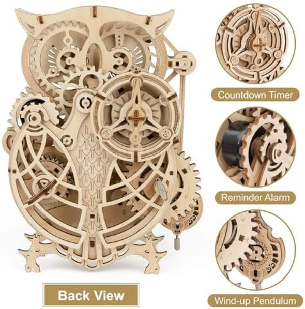 Rokr 3D Wooden Puzzles for Adults Owl Clock - Mechanical Model Building Kit DIY Hobbies for Men Women 161PCS Clock Puzzle Creative Craft Home Decor for Family
B08HMJW6MC