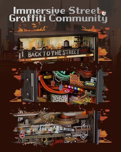 Rokr 3D Puzzle for Adults Electric Marble Run Model Kits Parallel World Hip-hop Street Desk Decoration Building Sets for Boys Girls Birthday s
B0FH9ZY1KP