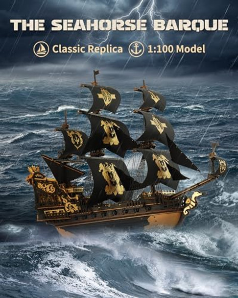 Rokr Seahorse Barque 3D Wooden Puzzle for Adult - Sailboat Model Kit 603-Piece DIY Assembly 1:100 Scale Sailboat MCB02
B0DYT2BQF6 Rokr Seahorse Barque 3D Wooden Puzzle for Adult - Sailboat Model Kit 603-Piece DIY Assembly 1:100 Scale Sailboat MCB02
B0DYT2BQF6