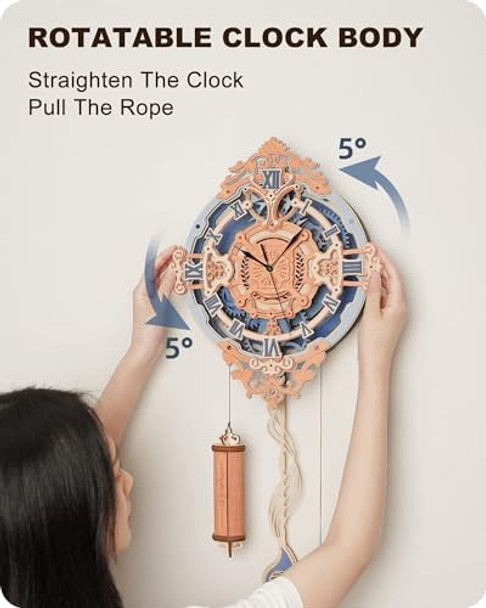 Rokr 3D Wooden Puzzles for Adults-DIY Wall Quartz Clock Kits-Wood Model Kits to Build for Teens Adults-Vintage Room Decor for Men Women
B0B3DHX45Y