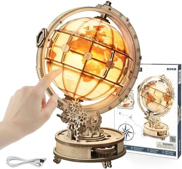 Rokr 3D Wooden Puzzles for Adults-LED Illuminated Wooden Globe Puzzle-Model Building Kits-Room Decor for Teen Girls Boys Women Men
B098DHPDWV
