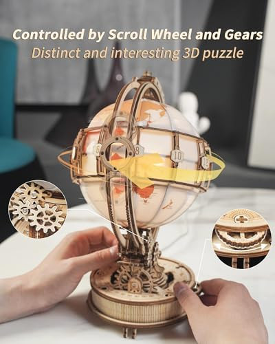 Rokr 3D Wooden Puzzles for Adults-LED Illuminated Wooden Globe Puzzle-Model Building Kits-Room Decor for Teen Girls Boys Women Men
B098DHPDWV
