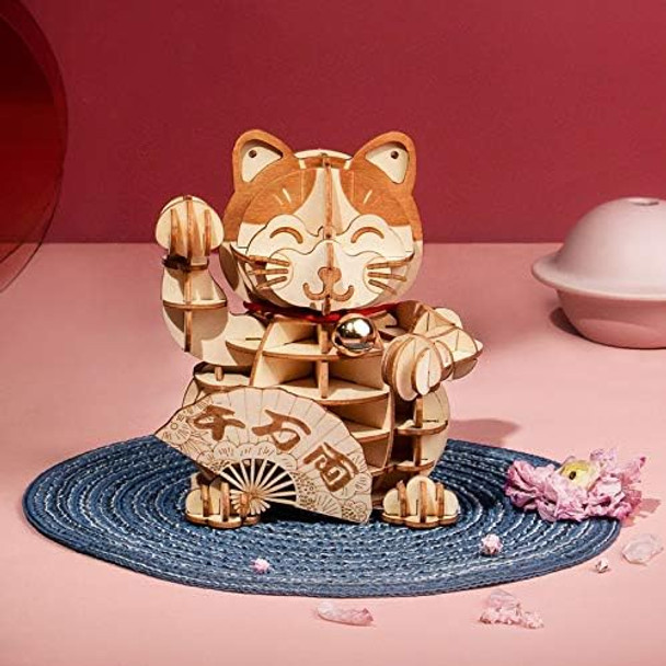 Rolife 3D Wooden Puzzle Lucky Cat -72pcs Japanese Maneki Neko Welcome Display Greeting for Blessing Good Fortune - Building Toys for Kids/Grown-ups(Plutus Cat)
B08K327FLZ