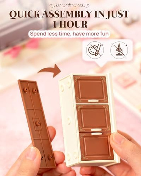 Rolife Super Creator DIY Miniature Plastic House Building Set Playset with LED Suitable for Mini Figures Construction Toys Diorama Kit s for Teens Adults (Tasty Cake Shop)
B0FC5TJN56