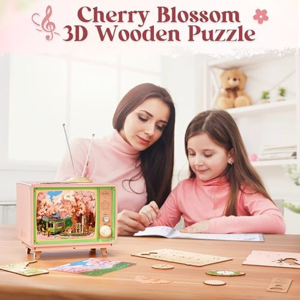 Rolife 3D Puzzle for Adults-Sakura Dreamy Tour 3D Wooden Puzzles TV Music Box for Mom DIY Creative Craft Kits Model Kits for Adults Unique and Home Decor (Sakura Dreamy Tour)
B0FFSC8QG2
