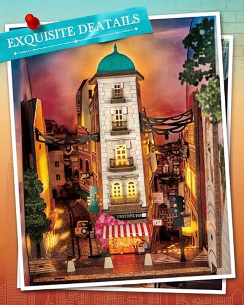 Rolife DIY Book Nook Kits Sunset Street Scene Endless Stairs Bookshelf Decor 3D Wooden Puzzles for Adults DIY Miniature House Model Building Kits DIY Crafts/Birthday s for Teens & Book Lovers
B0FHGR61GR
