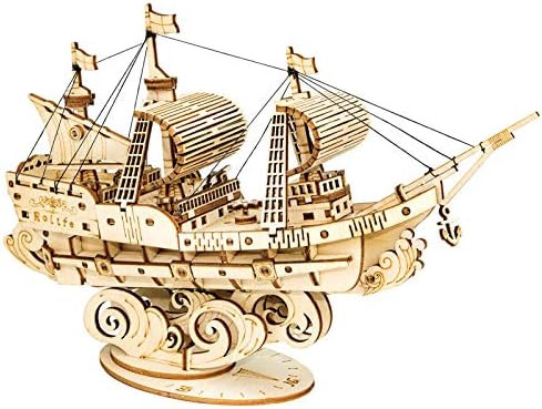 Rolife 3D Wooden Puzzles Model Kit for Adults to Build Wooden Model Ship Series Sailing Ship Building Model Kit DIY Crafts Hobbies/Collections/Decorations/s for Friends and Family (Sailing Ship)
B088D4FNYT