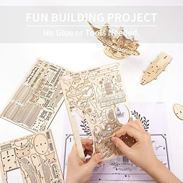 Rolife 3D Wooden Puzzles Model Kit for Adults to Build Wooden Model Ship Series Sailing Ship Building Model Kit DIY Crafts Hobbies/Collections/Decorations/s for Friends and Family (Sailing Ship)
B088D4FNYT