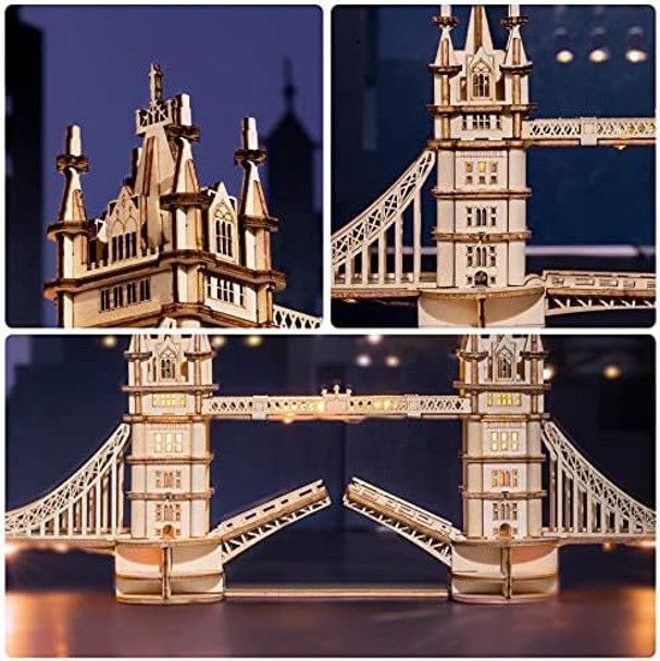 Rolife Tower Bridge Kit-3D Wooden Puzzles for Adults-Architecture Model and Building Kit
B099RX814C