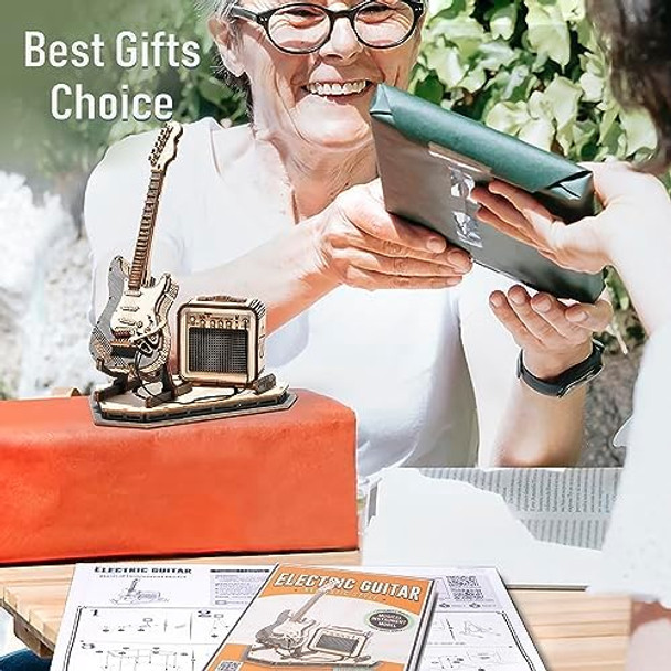 Rowood 3D Puzzles for Adults DIY Wooden Model Kit for Adults to Build STEM Electric Guitar Desk Toy Project for Kids Birthday
B0B867LJNN