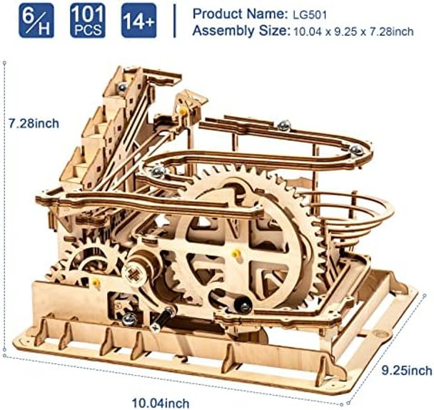Rowood 3D Puzzles for Adults Wooden Marblr Run Model Kit DIY Building Kits for Adults to Build Craft for Teens for Adults & Teen Boys Girls Age 14+ Waterwheel Coaster
B07Q1PC9SZ