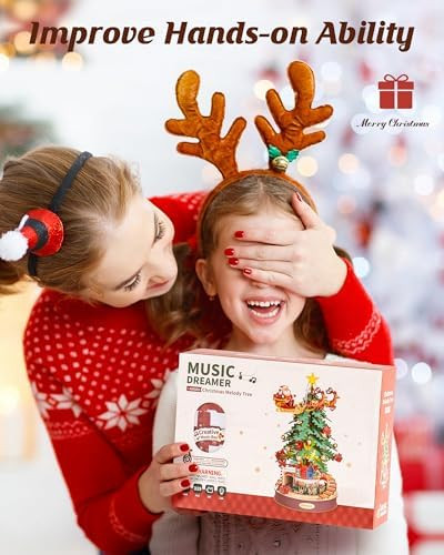 Rowood 3D Puzzle Miniature House KitWooden Music Box Model KitDIY Miniature Dollhouse Kits for Adults to BuildCollectible Building Home Decor for Kids Teens on Christmas Birthday - Melody Tree
B0DBH252QW