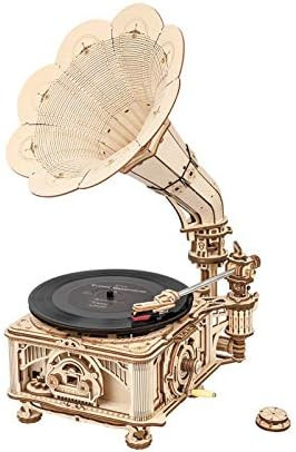 Rowood 3D Wooden Puzzle Music Record Player Classical Mechanical Model Kit to Build Best for Teens Adults - Gramophone
B08P5MVC97